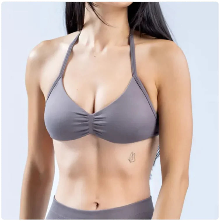 Women's Halter Back Sports Bra